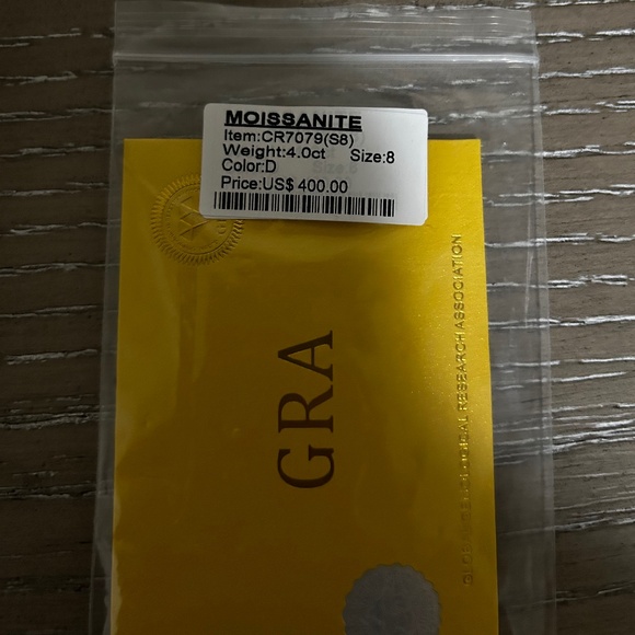 GRA Moissanite 4 cart Engagement Ring Special occasions, Class D - Picture 13 of 13